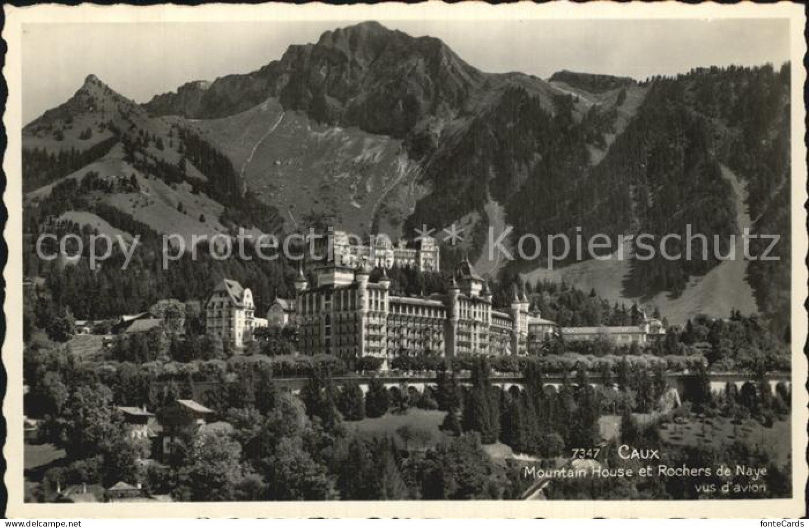 12427071 Caux VD Mountain House Et Rochers De Naye Vus D Avion Montreux - Autres & Non Classés