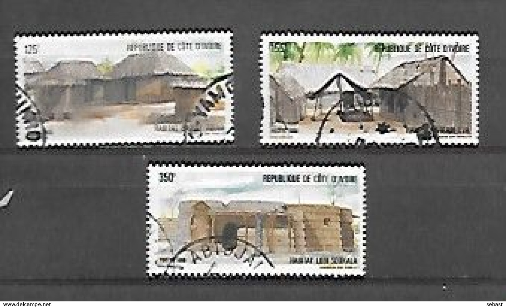 TIMBRE OBLITERE DE COTE D'IVOIRE DE 1986 N° MICHEL 928/30 - Costa De Marfil (1960-...)