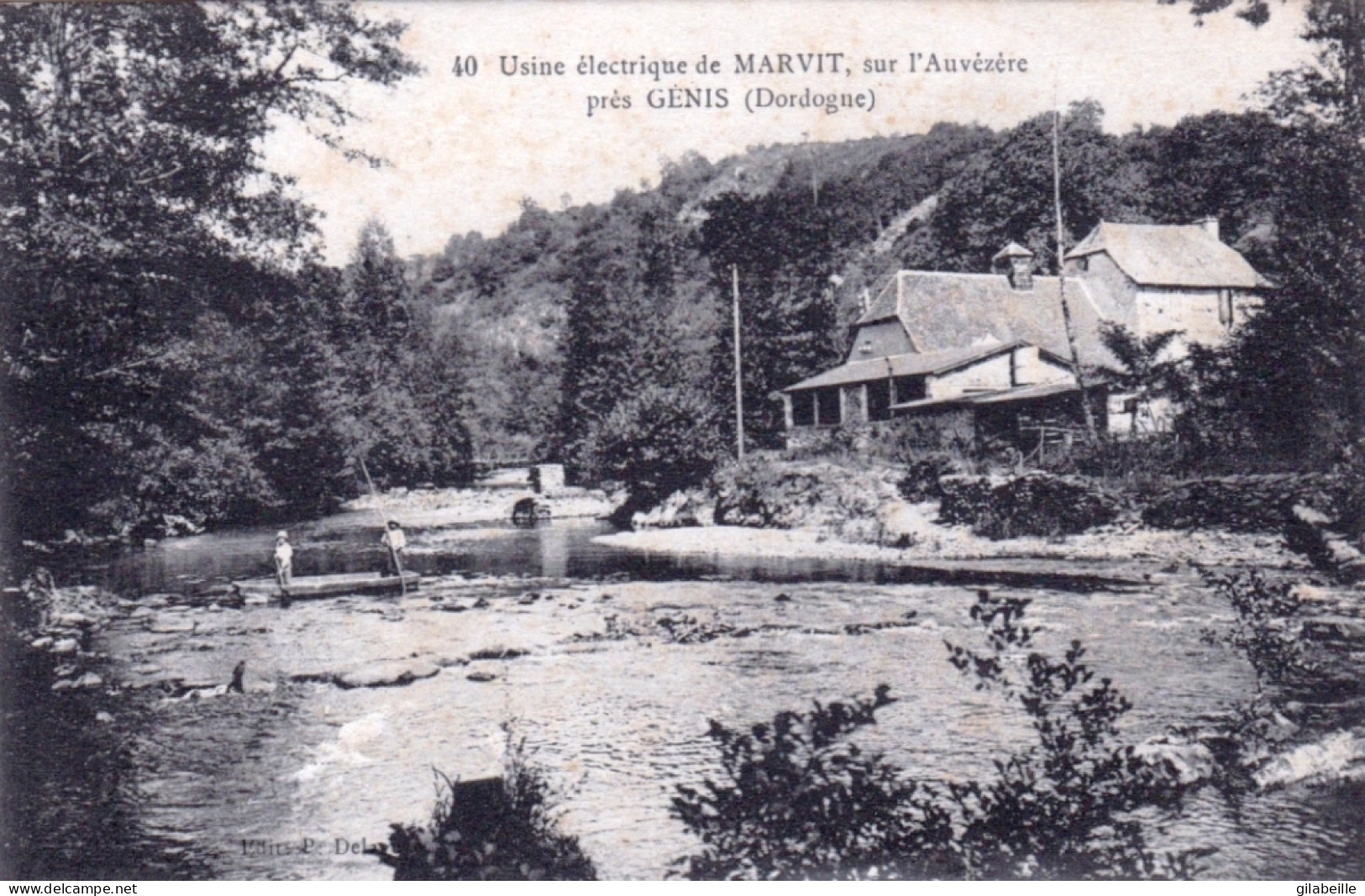 24 - Dordogne - Pres GENIS - Usine Electrique De Marvit Sur L'Auvézère - Andere & Zonder Classificatie