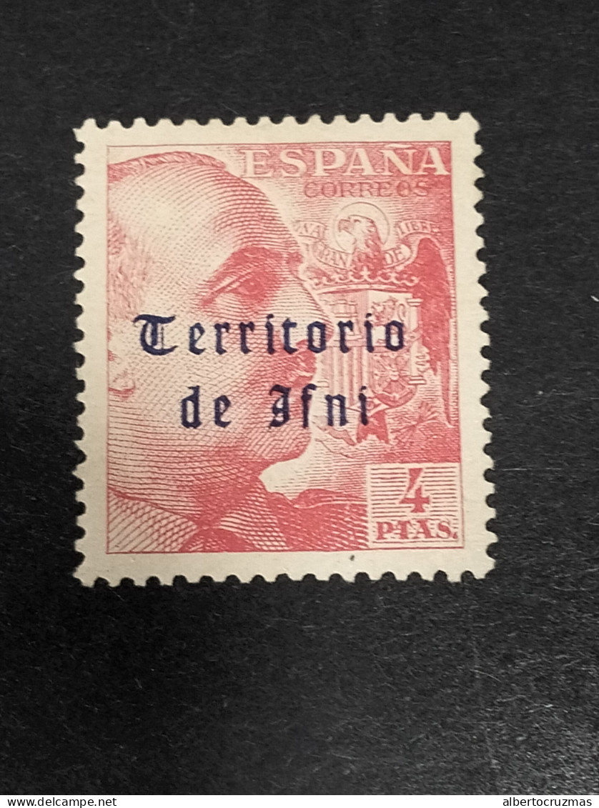 España Sellos Excolonia Ifni Franco 4 Pesetas Edifil 54 Yvert 46 Sellos Nuevos * MH - Ifni