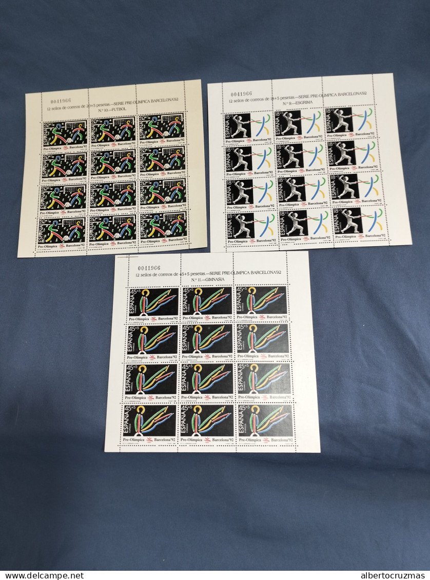 España Sellos Olimpiadas 92 Edifil 3025/7 MP3/5 MINIPLIEGOS Sellos Nuevos *** MNH - Ongebruikt