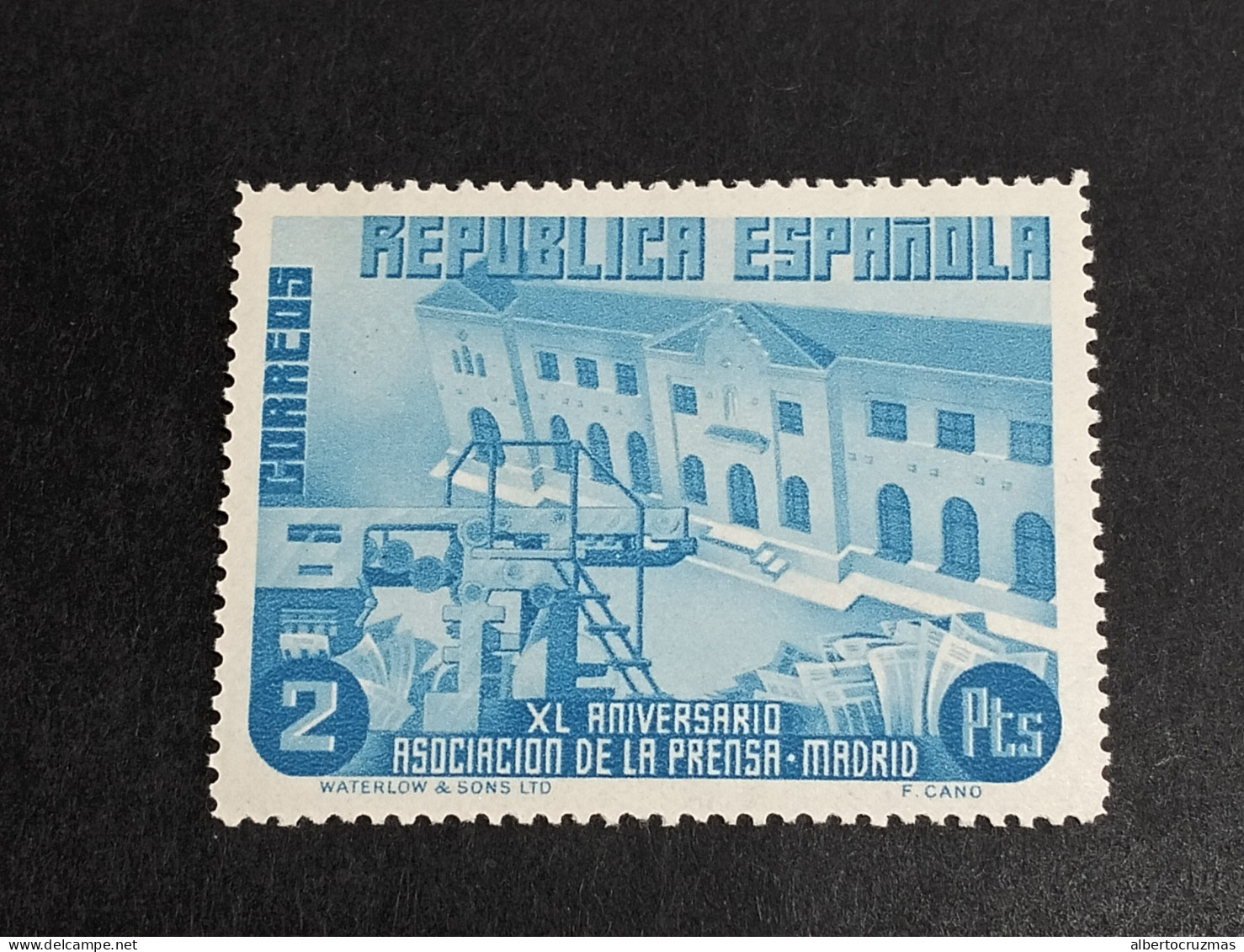 España Sellos Republica Prensa 2 Pesetas Edifil 707 Sellos Nuevos *** MNH - Used Stamps