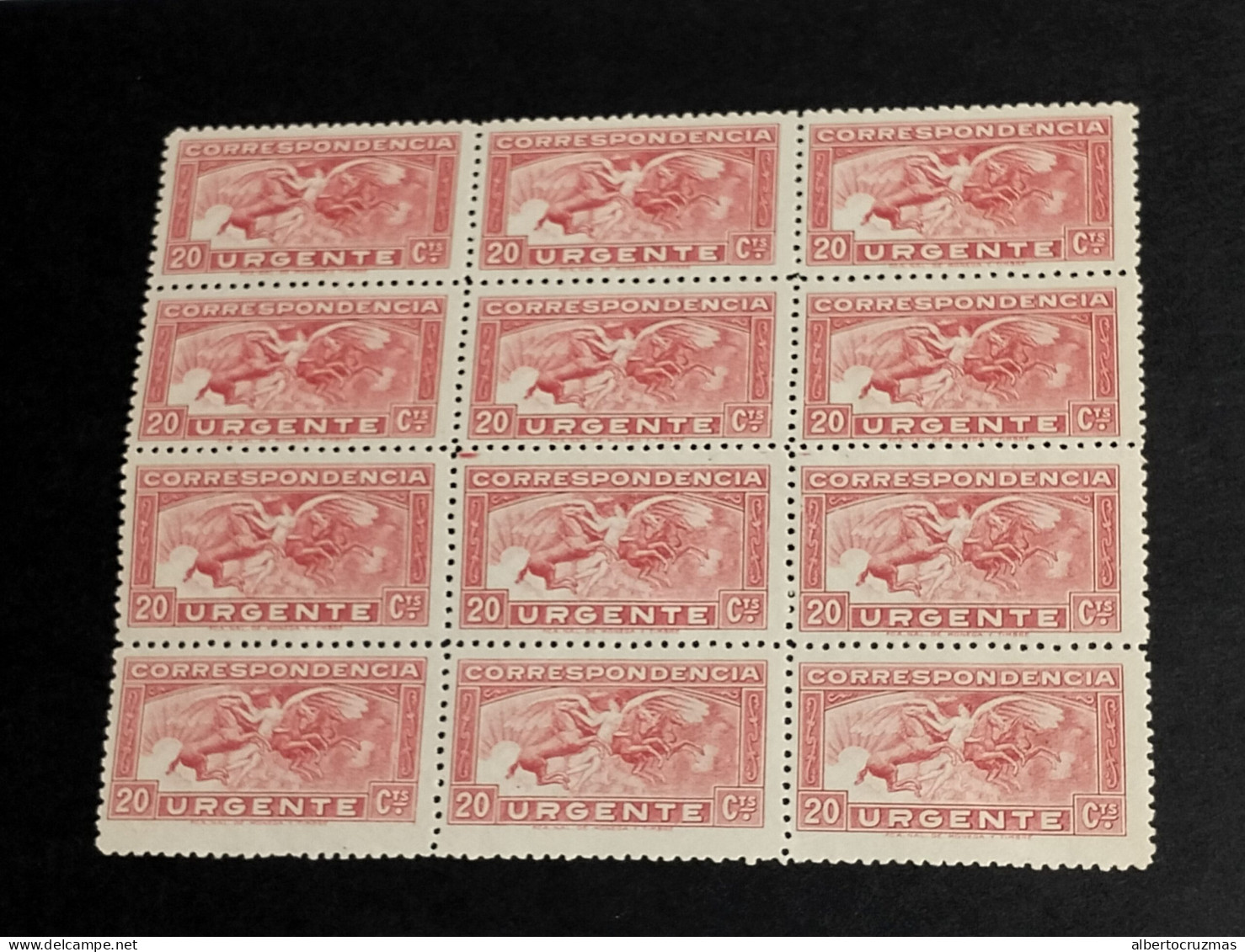 España Lote 12 SELLOS Angel Y Caballos Urgente Edifil 679 SELLOS Año 1933 Sellos Nuevos ***MNH - Nuovi