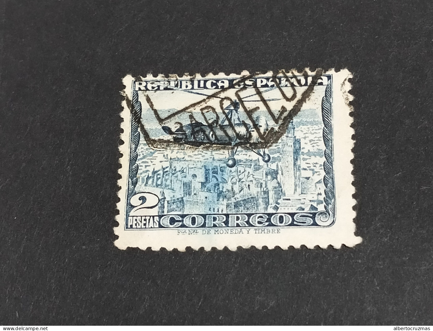 España SELLOS Autogiro (cielo Azul) Edifil 689 SELLOS Año 1935 Sellos Usados Matasellos Barcelona - Used Stamps