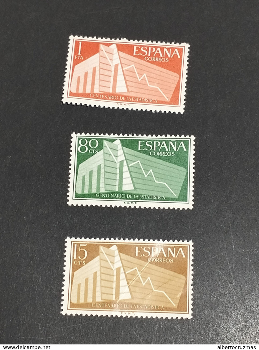 España SELLOS Estadistica Edifil 1169/8 SELLOS Año 1956 NUEVOS *** MNH Serie Completa - Neufs