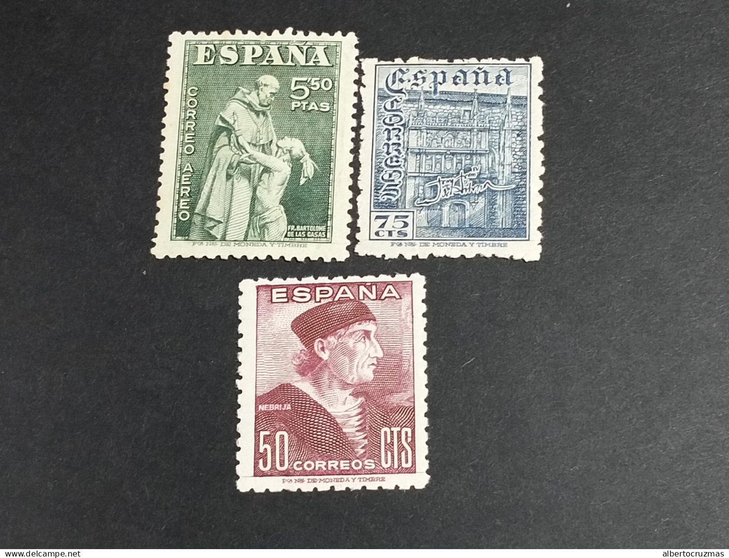 España SELLOS Fiesta Hispanidad Edifil 1002/4 SELLOS Año 1946 Sellos Nuevos */sombras - Neufs