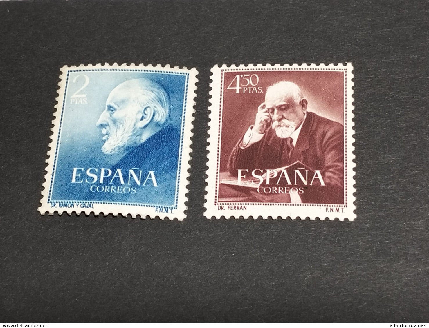 España SELLOS Ramon Y Cajal,Ferran Edifil 1119/0 SELLOS Año 1952 NUEVOS */sombras - Ungebraucht