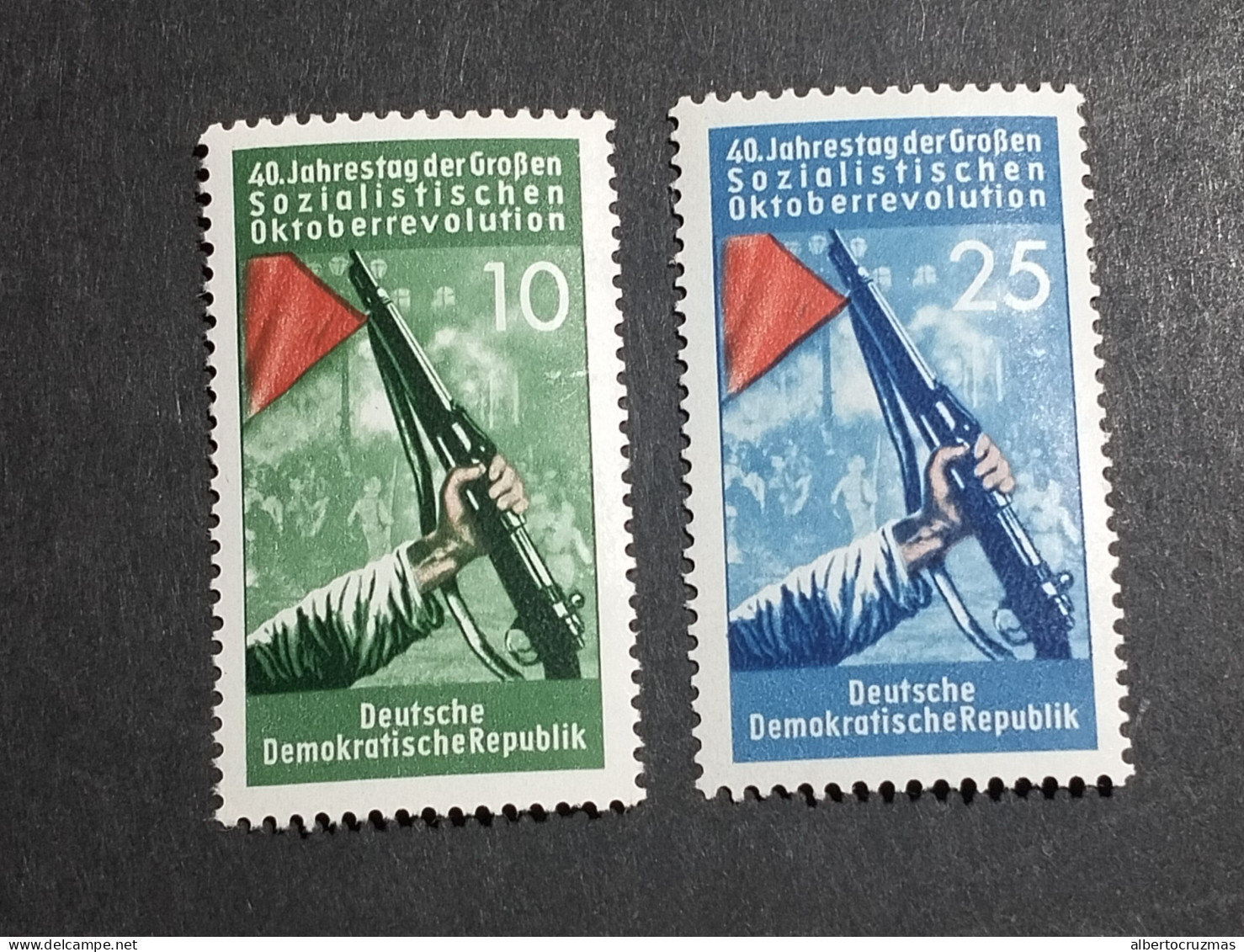 Alemania DDR  SELLOS  Yvert 329/0 SELLOS Revolución Socialista  NUEVOS *** Año 1957 Serie Completa  - Neufs