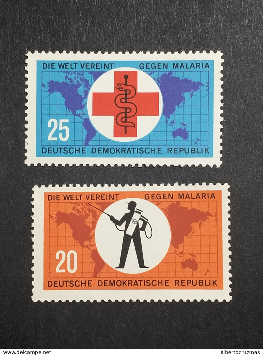 Alemania DDR  SELLOS  Yvert 649/1 SELLOS Paludismo NUEVOS *** Año 1963 Chanela Serie Completa  - Nuevos