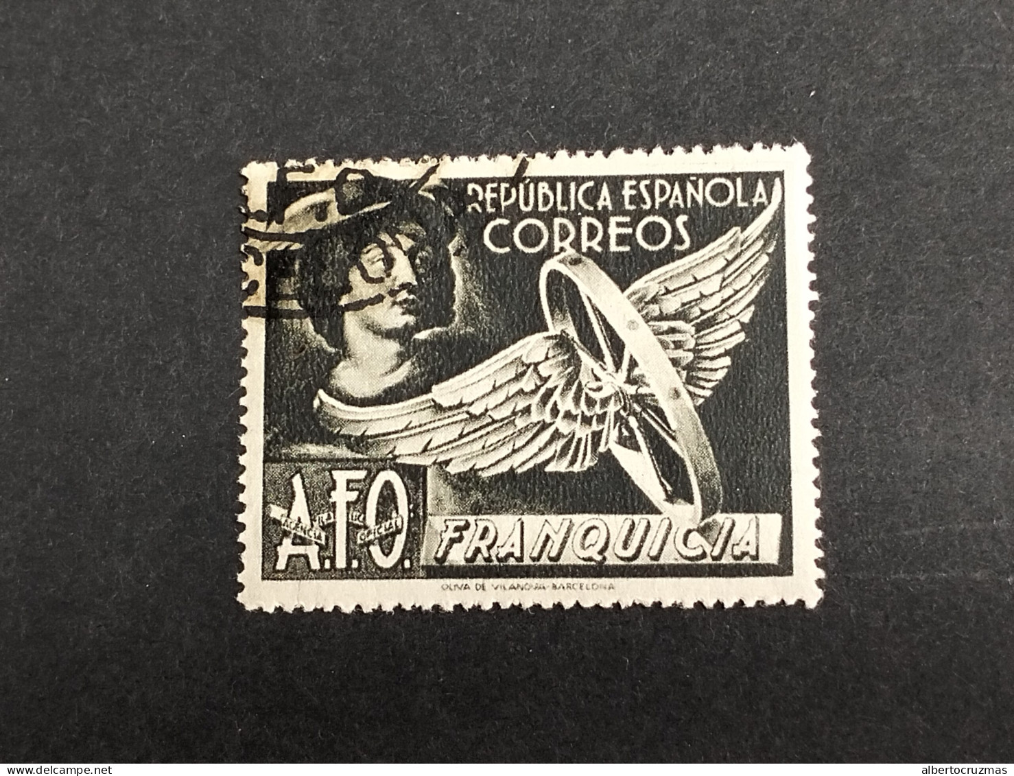 ESPAÑA SELLOS Republica Franquicia Postal   Año 1938 EDIFIL 13 Negro SELLOS Usados - Gebruikt