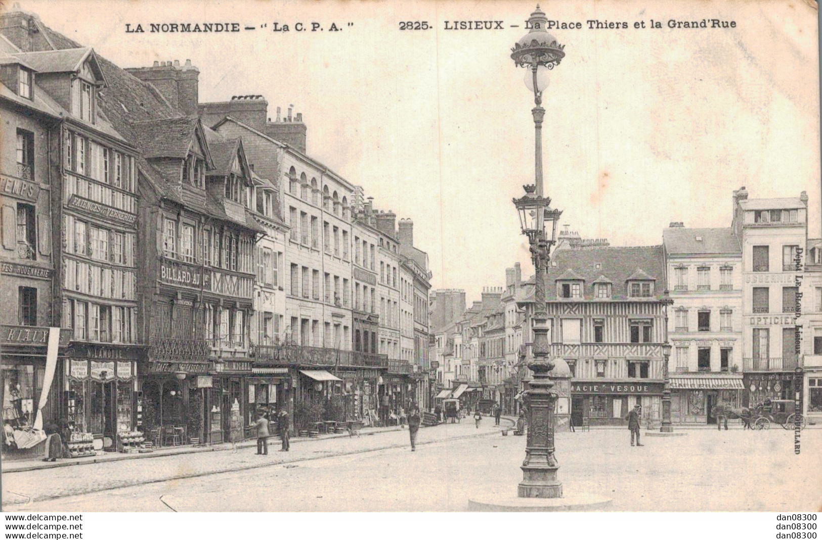 14 LISIEUX LA PLACE THIERS ET LA GRAND'RUE - Lisieux