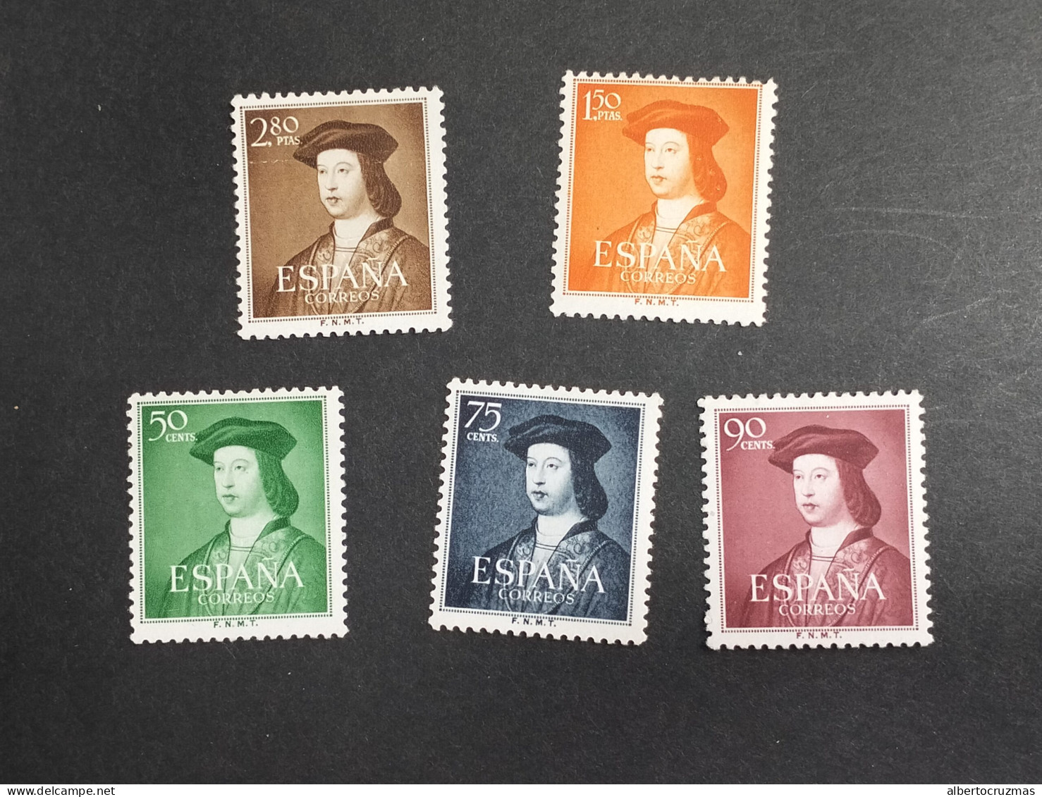 España  Spain Sellos Fernando VII Año 1952 Edifil 1106/10 Sellos Nuevos ***serie Completa - Nuevos