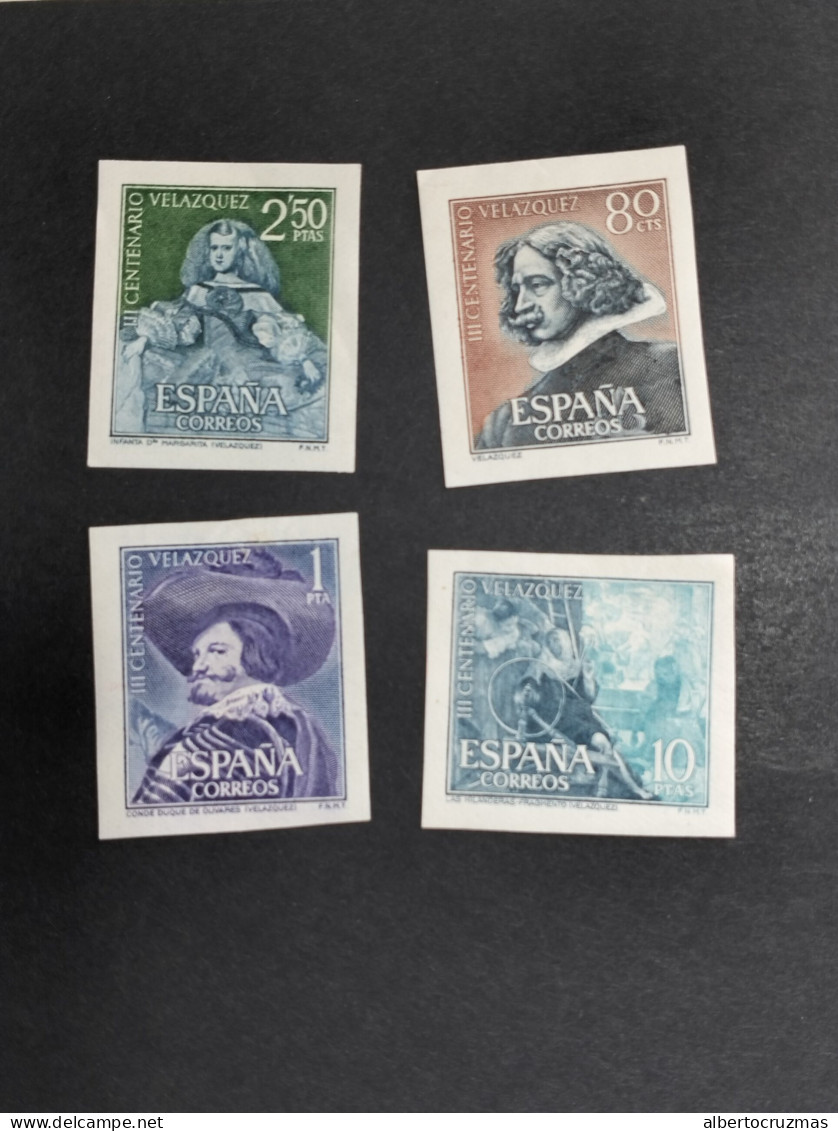 España Spain Sellos Velazquez Año 1962 Edifil SH 1344/7 Sellos Nuevos * Chanela Recorte De HB - Unused Stamps