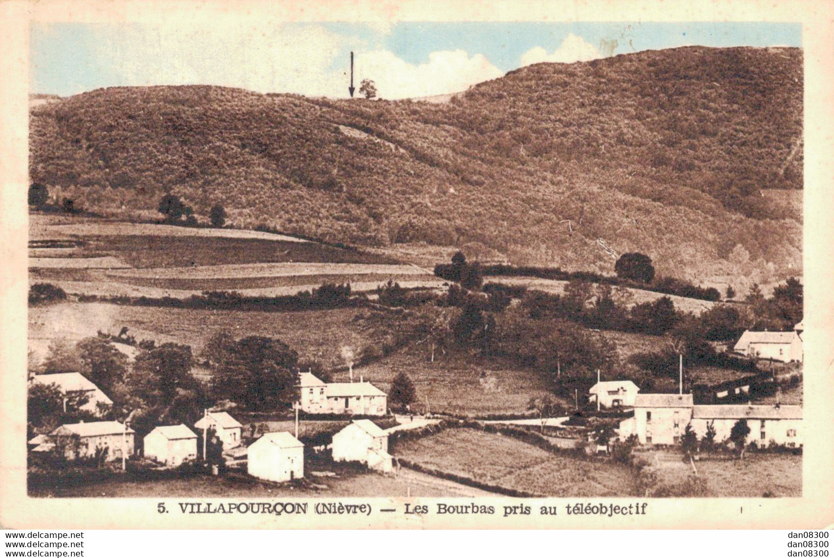 RARE  58 VILLAPOURCON LES BOURBAS PRIS AU TELEOBJECTIF - Other & Unclassified