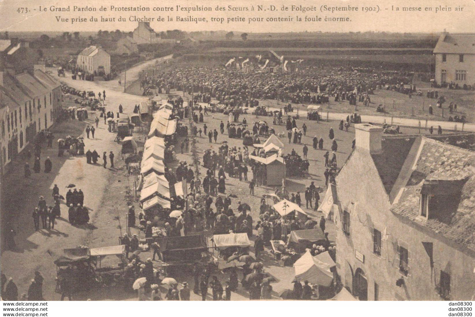 29 LE GRAND PARDON DE PROTESTATION CONTRE L'EXPULSION DES SOEURS A N.D. DE FOLGOET LA MESSE EN PLEIN AIR - Le Folgoët