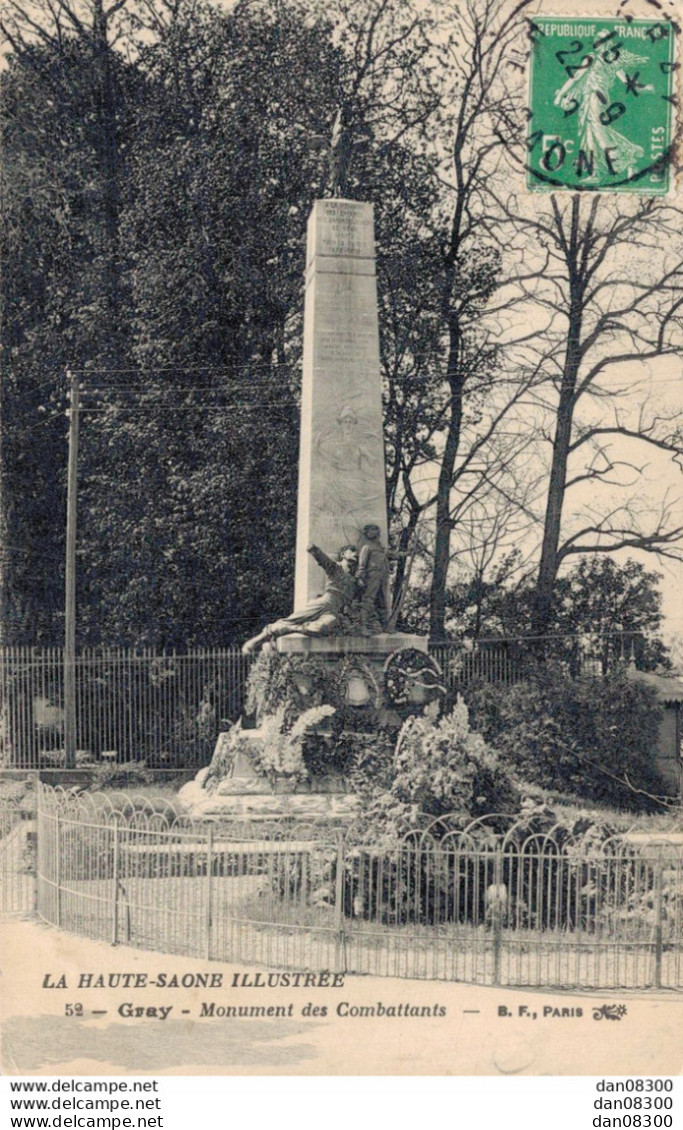 70 GRAY MONUMENT DES COMBATTANTS - Gray