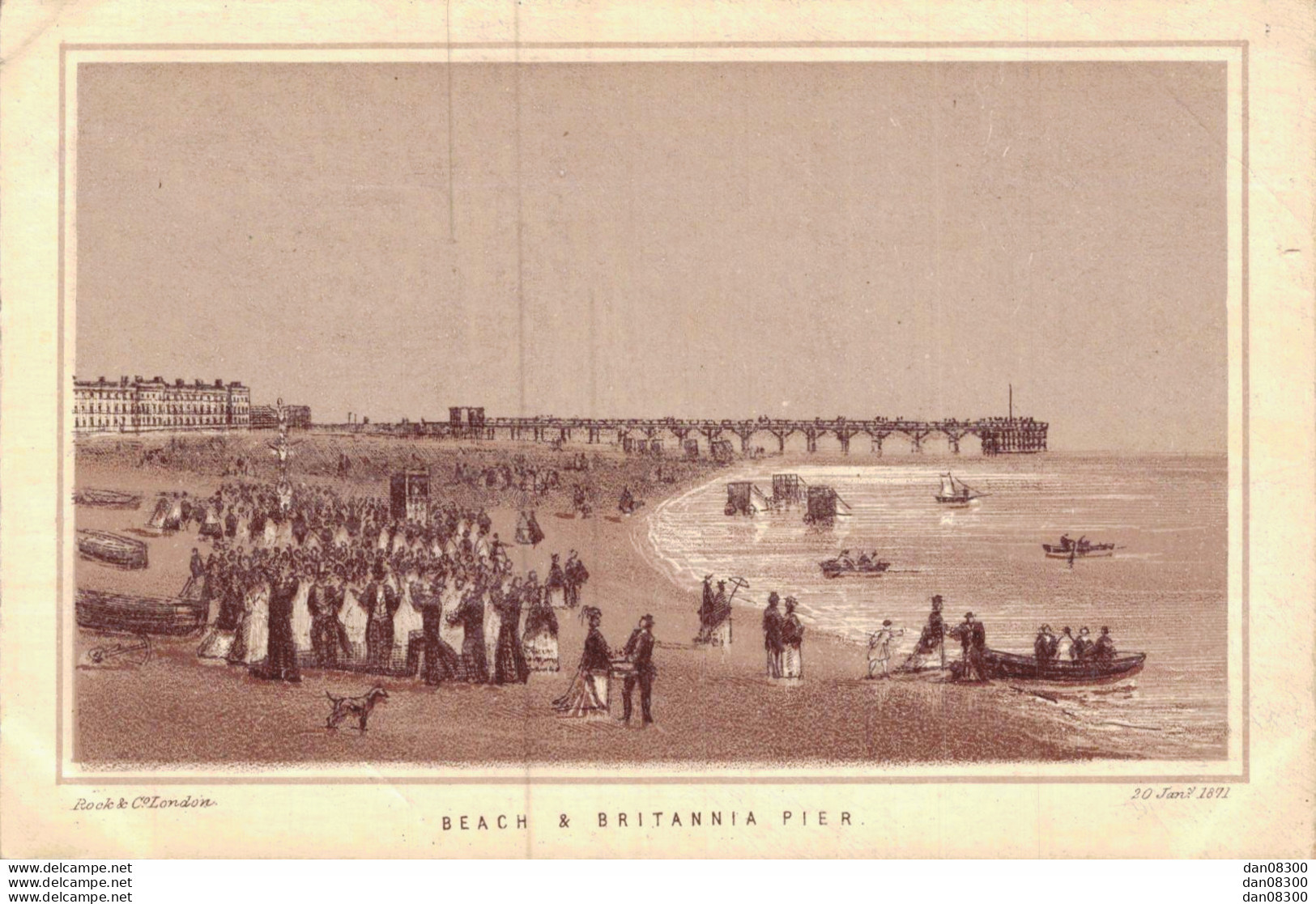 BEACH & BRITANNIA PIER JAN 1871 - Paintings