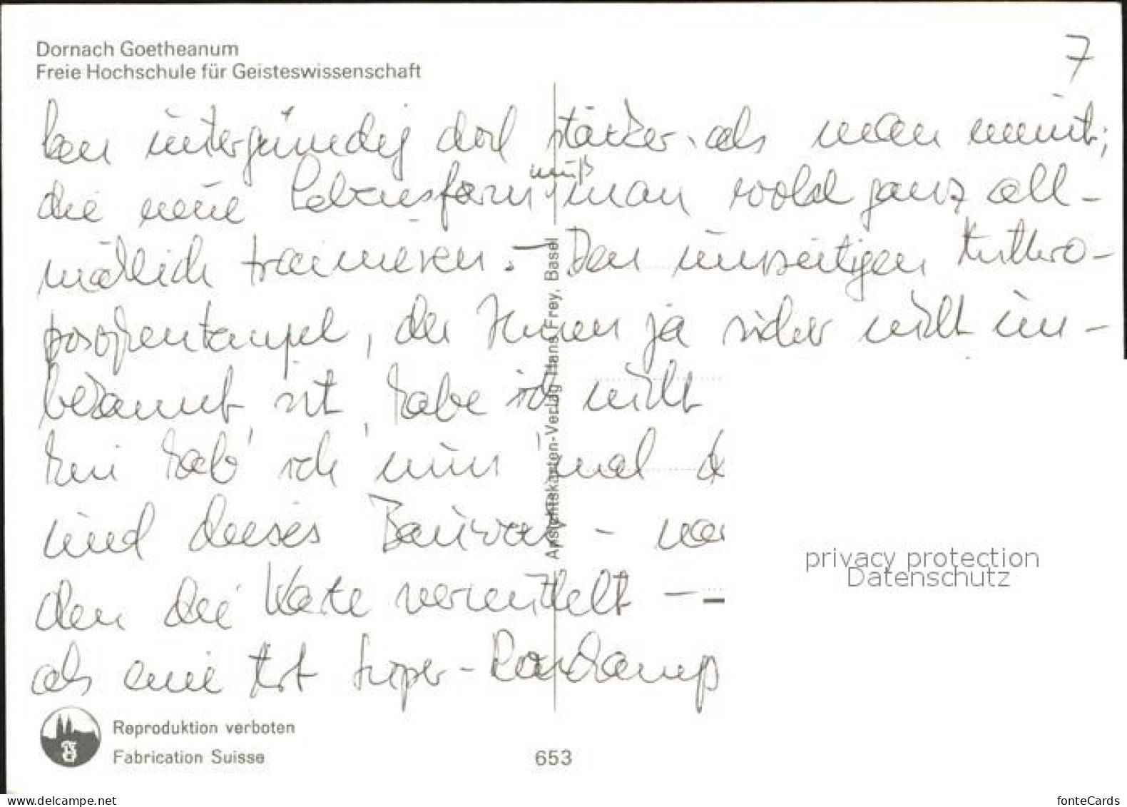 12420558 Dornach SO Goetheanum Freie Hochschule Fuer Geisteswissenschaften Dorna - Altri & Non Classificati