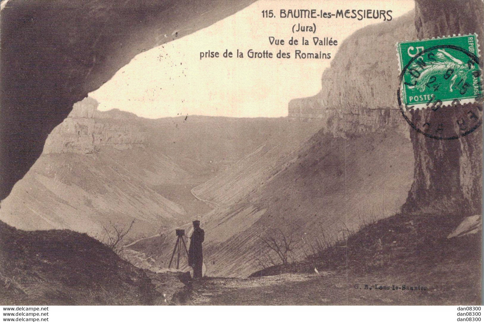 39 BAUME LES MESSIEURS VUE DE LA VALLEE PRISE DE LA GROTTE DES ROMAINS - Baume-les-Messieurs