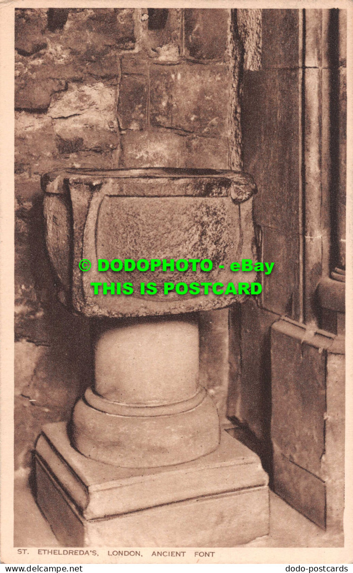R546136 London. St. Etheldreda. Ancient Font. Elite Photographic - Other & Unclassified