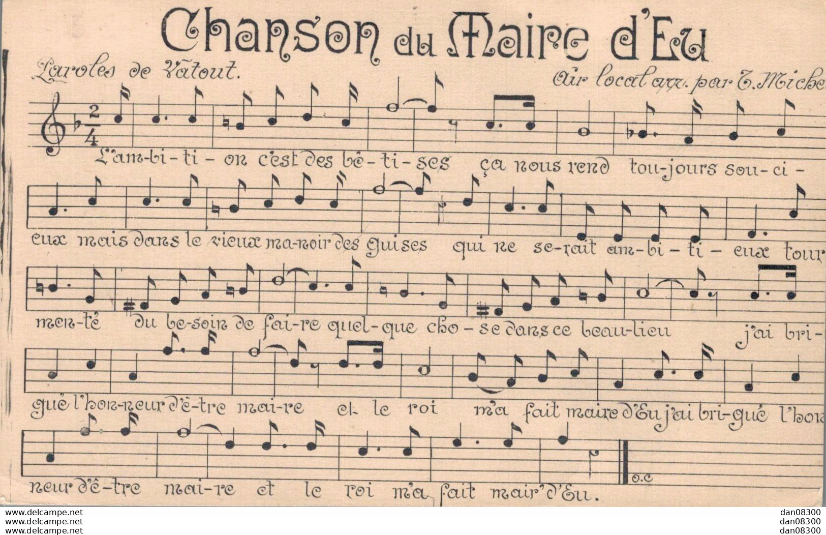 76 CHANSON DU MAIRE D'EU - Muziek