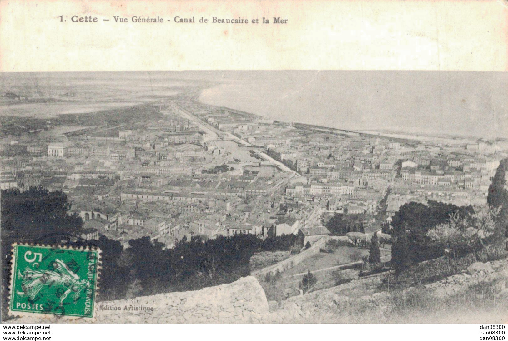 34 CETTE VUE GENERALE CANAL DE BEAUCAIRE ET LA MER - Sete (Cette)