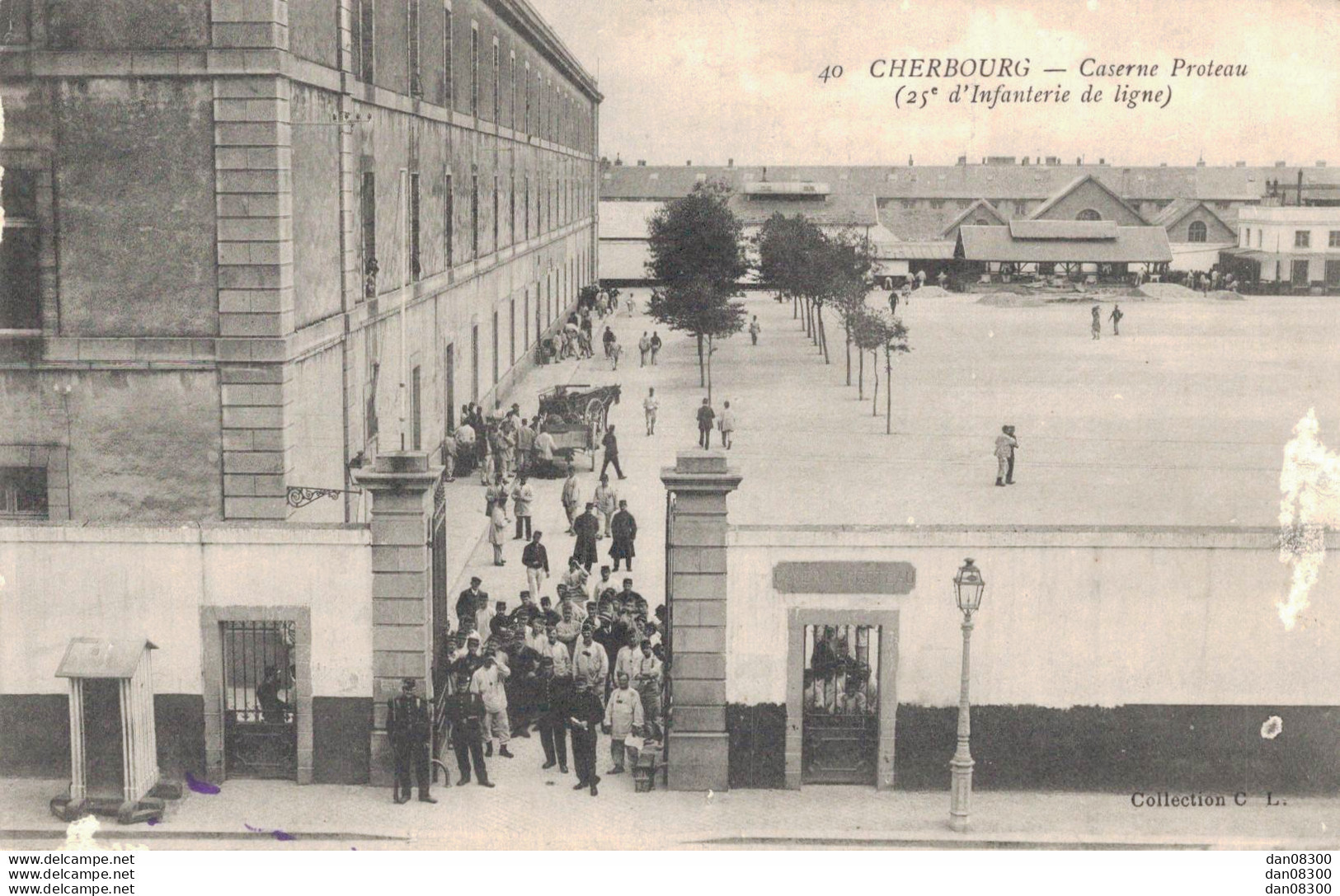 50 CHERBOURG CASERNE PROTEAU  25e D'INFANTERIE DE LIGNE - Casernes