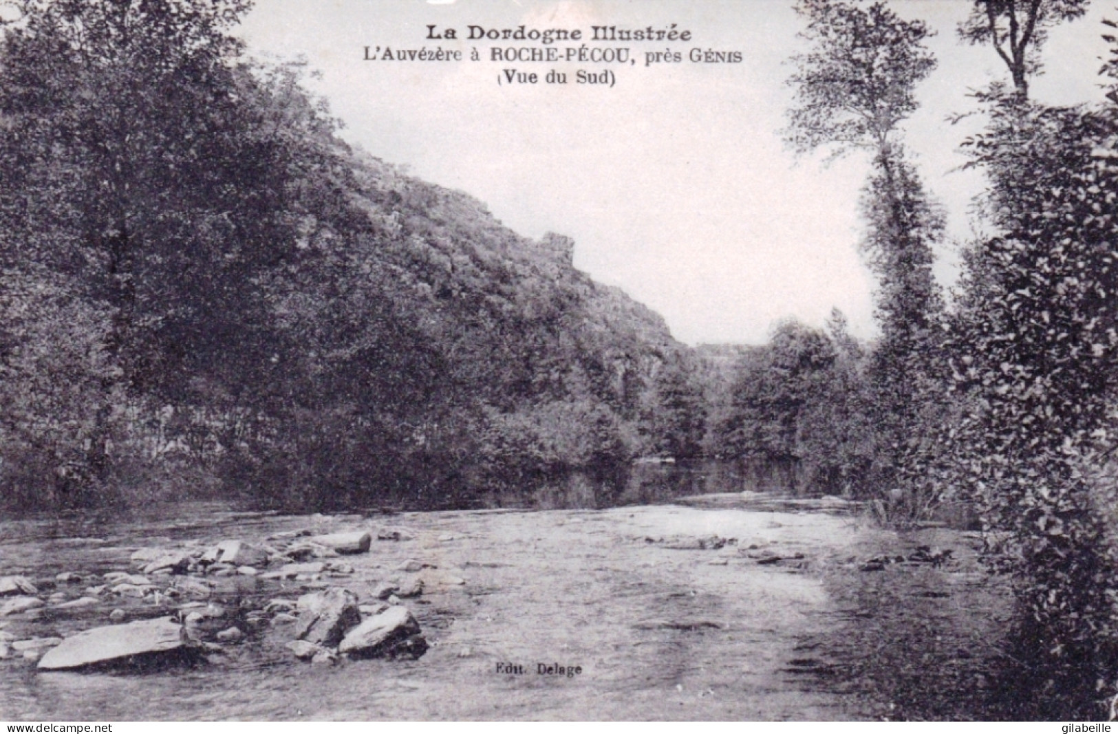 24  - Dordogne - L'Auvézère A ROCHE PECOU Pres Génis - Andere & Zonder Classificatie