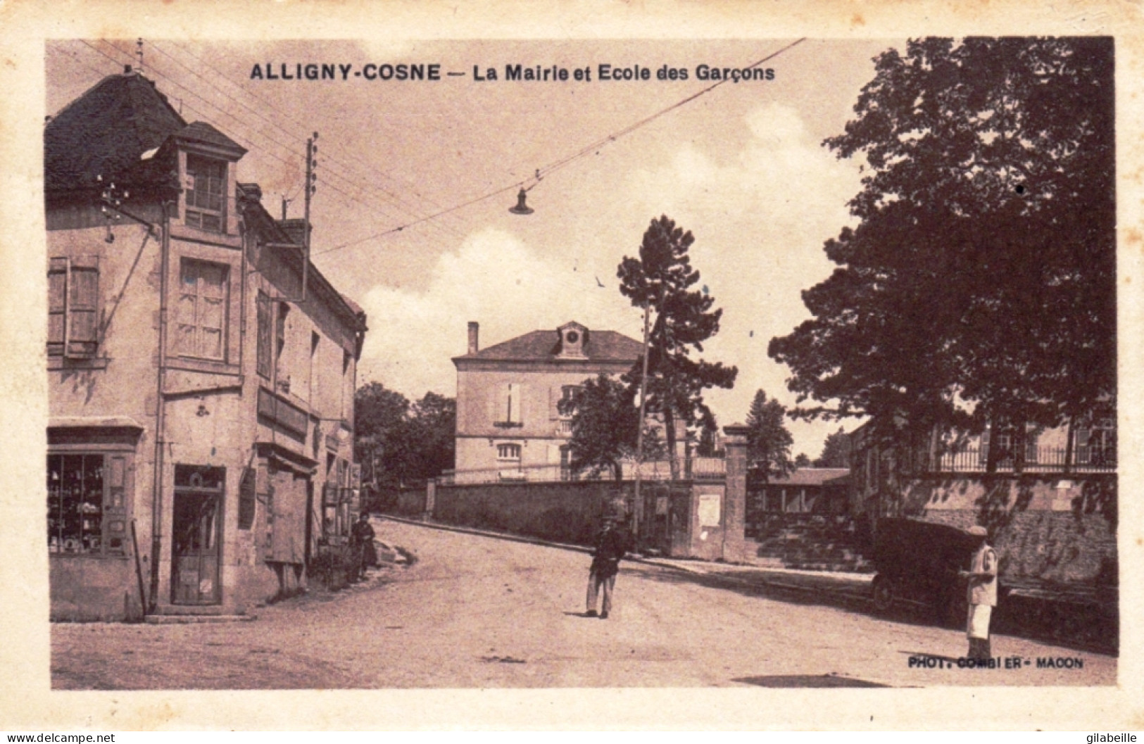 58 - Nievre - ALLIGNY COSNE - La Mairie Et L'école Des Garcons - Sonstige & Ohne Zuordnung