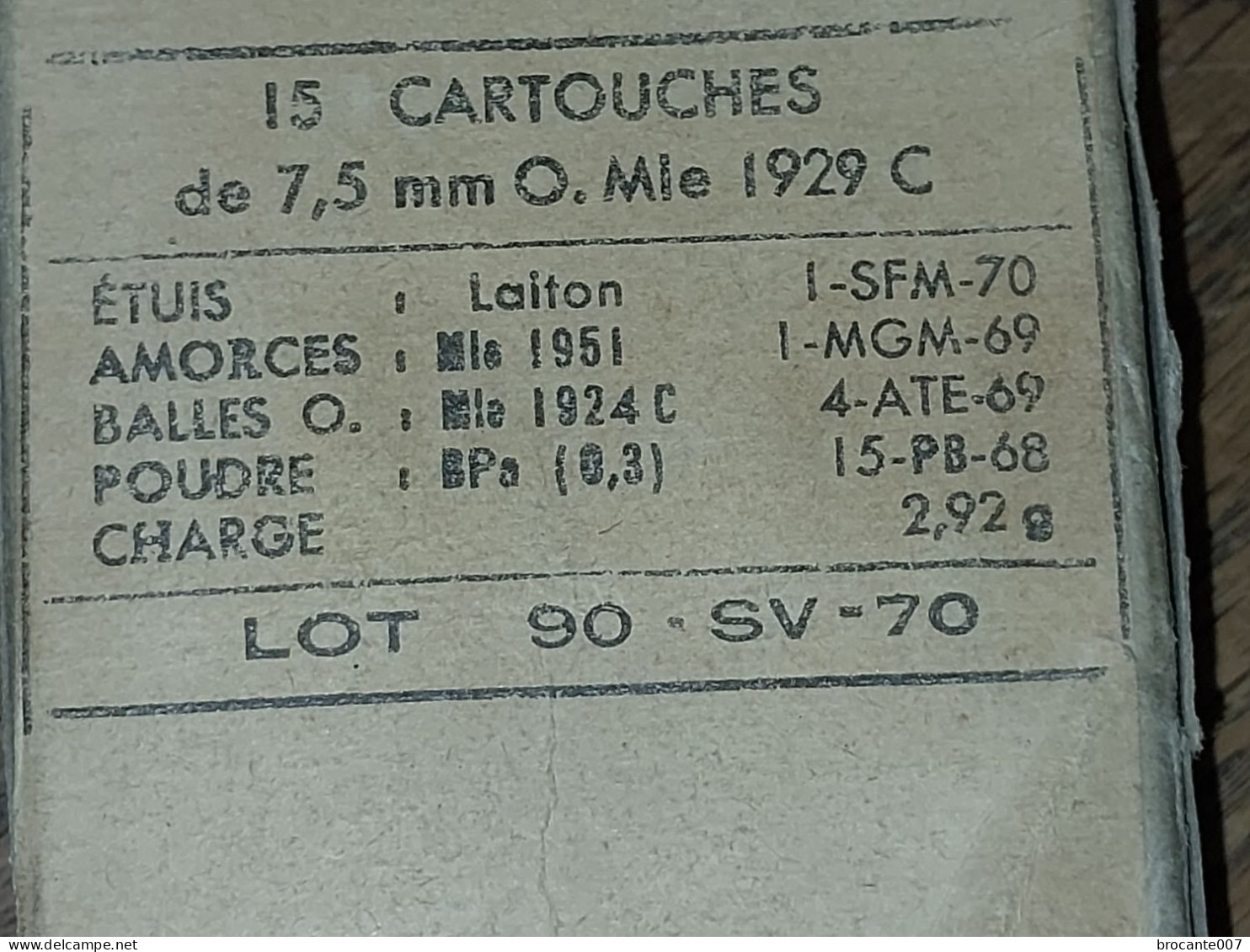 Boite De Cartouches - Armas De Colección
