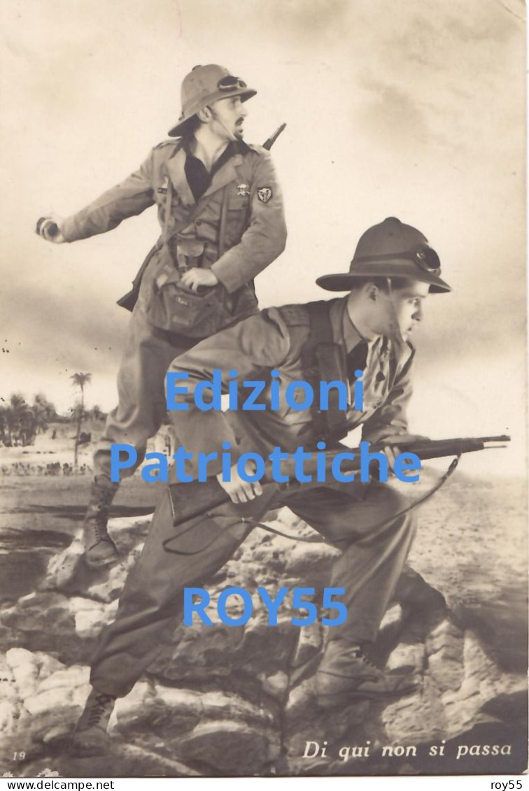 Militare Edizioni Patriottiche Vera Fotografia Di Qui Non Si Passa Veduta Militari In Azione In Guerra D'africa - Weltkrieg 1939-45