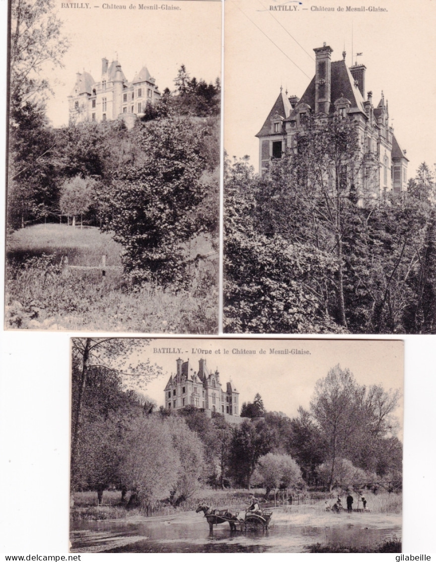 61 - Orne - BATILLY ( Écouché-les-Vallées ) - Le Chateau De Mesnil Glaise - Lot 3 Cartes - Ecouche