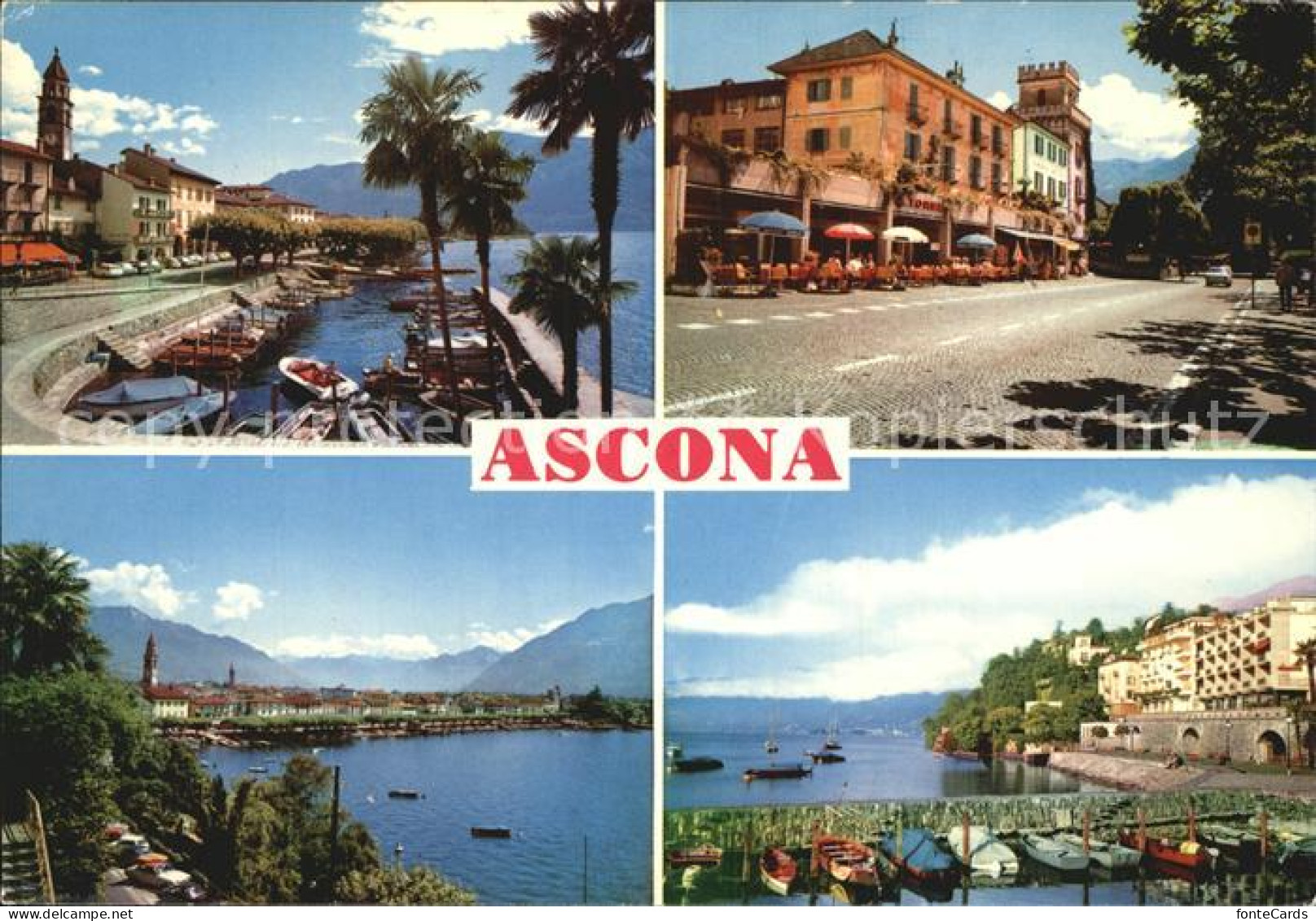 12413753 Ascona TI Lago Maggiore Bootshafen Stadtansicht Ascona - Andere & Zonder Classificatie