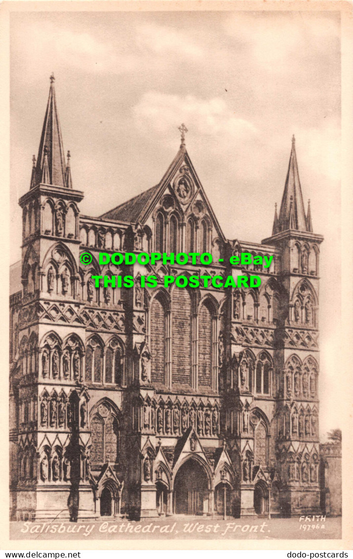 R546213 Salisbury Cathedral. West Front. F. Frith - Monde