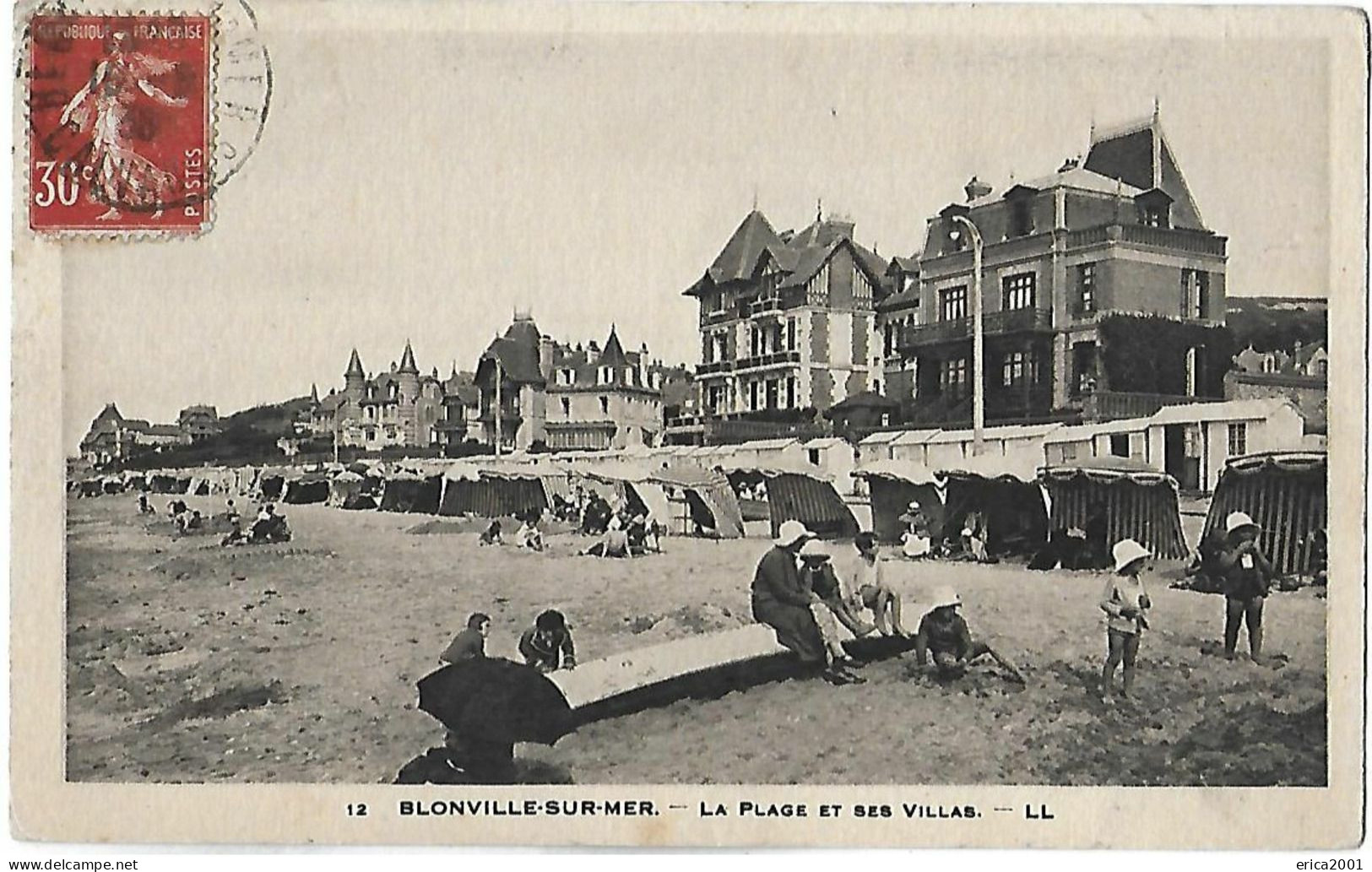 Autres & Non Classés. Blonville Sur Mer. La Plage Et Ses Villas. - Other & Unclassified