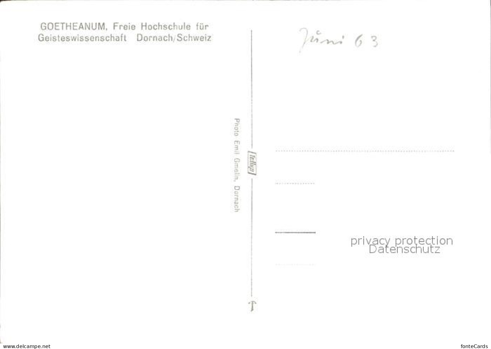 12408868 Dornach SO Goetheanum Dornach - Andere & Zonder Classificatie