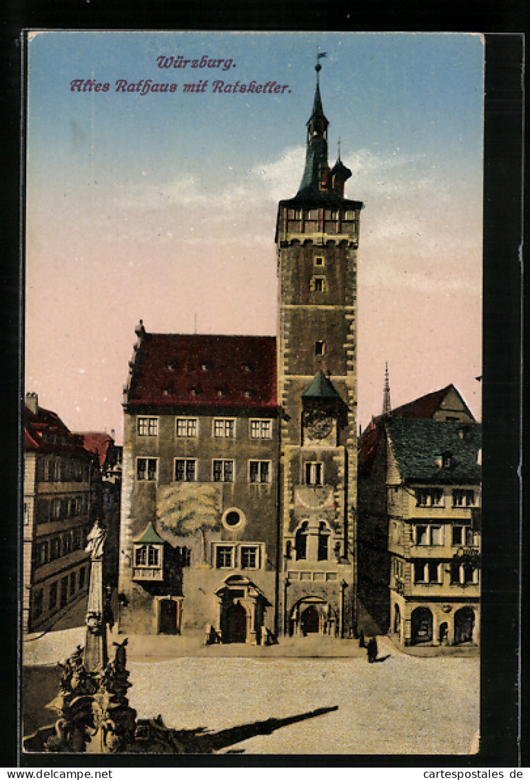 AK Würzburg, Altes Rathaus Mit Ratskeller  - Wuerzburg