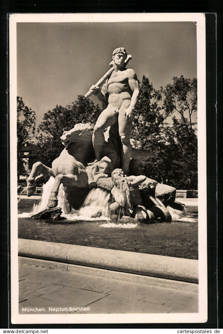 AK München, Neptun-Brunnen  - Muenchen