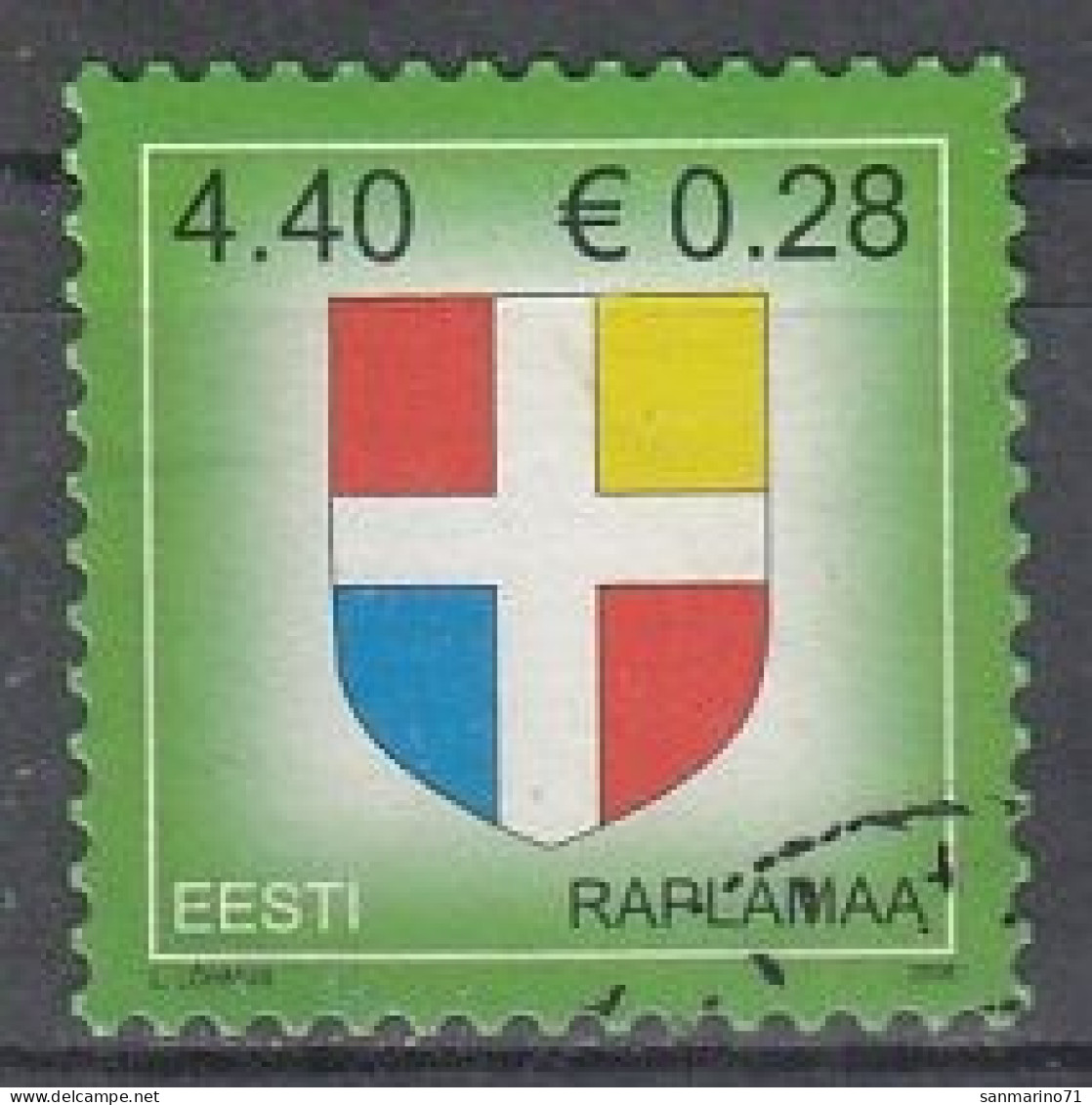 ESTONIA 565,used,falc Hinged - Ohne Zuordnung