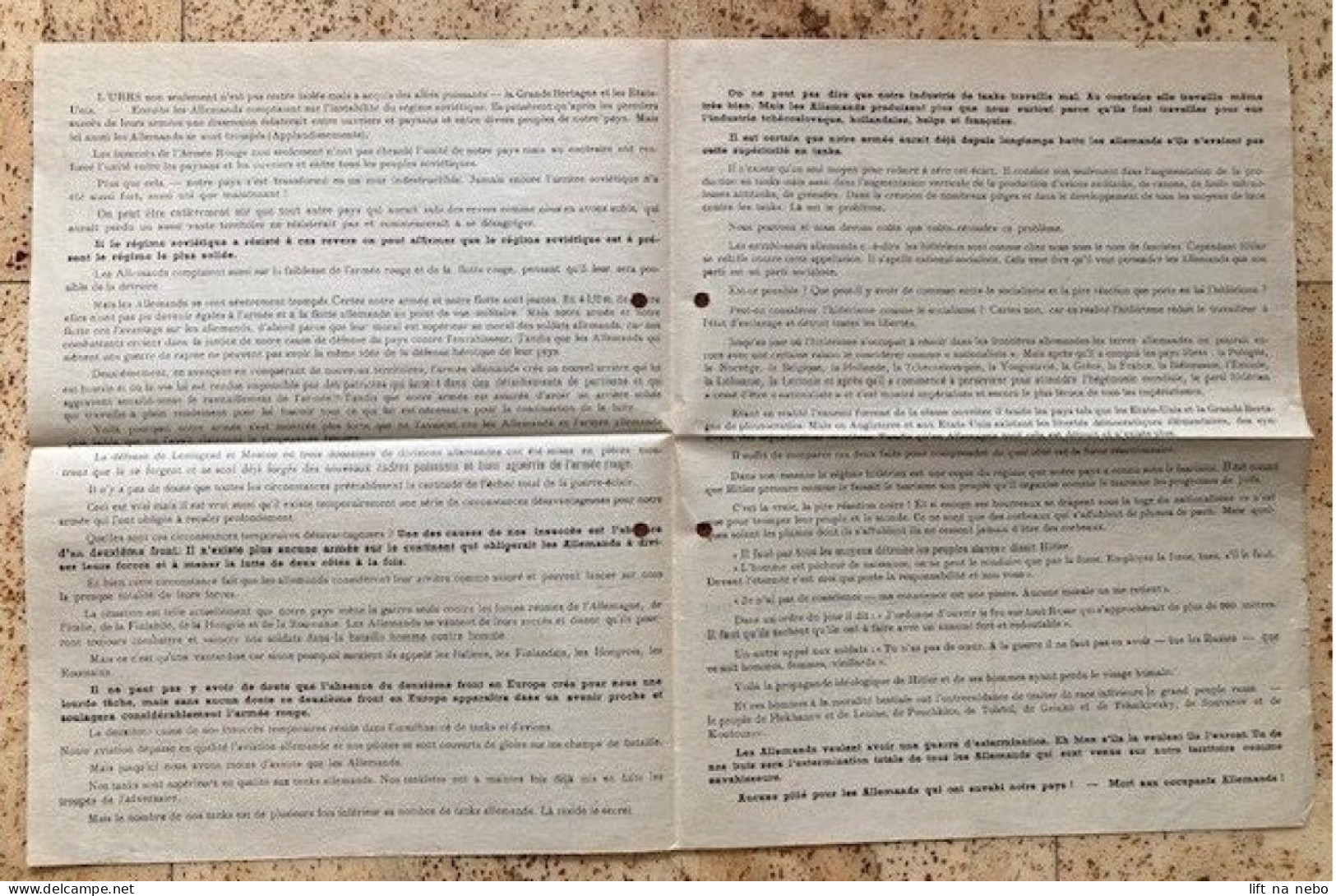 Tract Presse Clandestine Résistance Belge WWII WW2 'Le Discours De Staline' Camarades, 24 Années Se Sont... 4 Pages - Dokumente