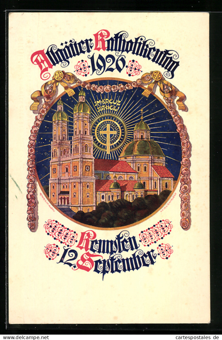 AK Kempten, Allgäuer Katholikentag 12.09.1920, Basilika St. Lorenz  - Autres & Non Classés
