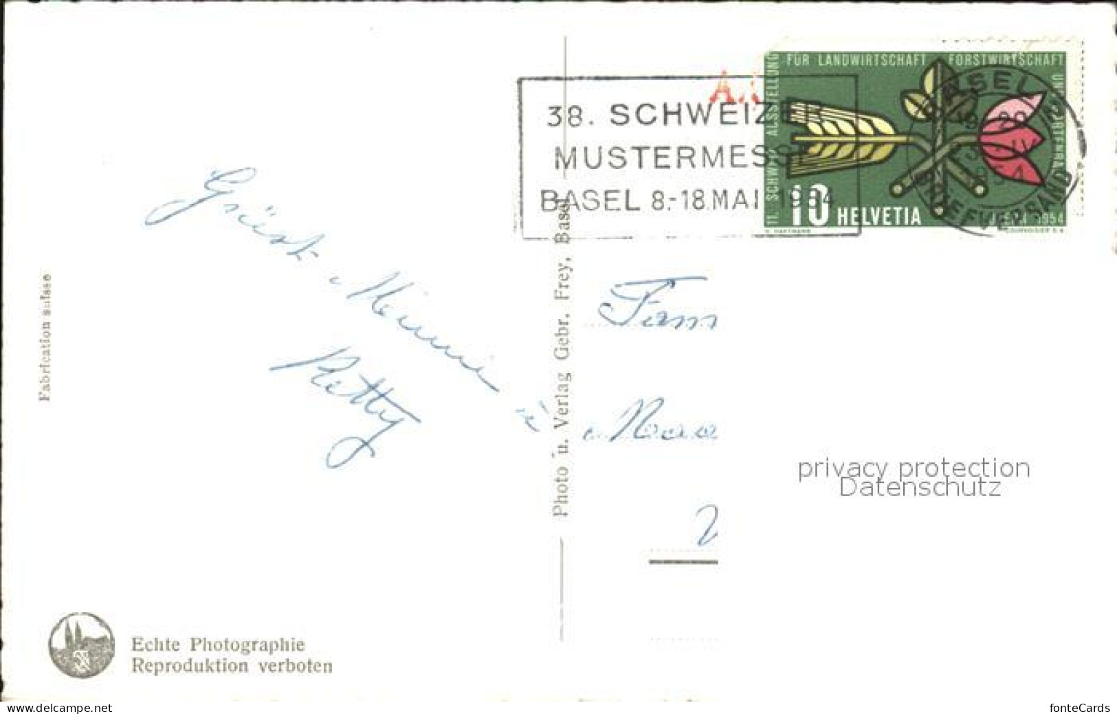 12402833 Basel BS Rheinpartie Kirche Briefschwalbe Basel BS - Sonstige & Ohne Zuordnung