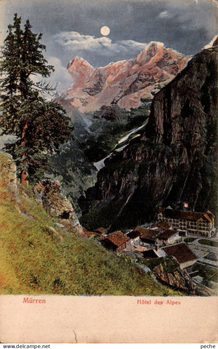 N°1246 W -cpa Mürren -hôtel Des Alpes - - Mürren