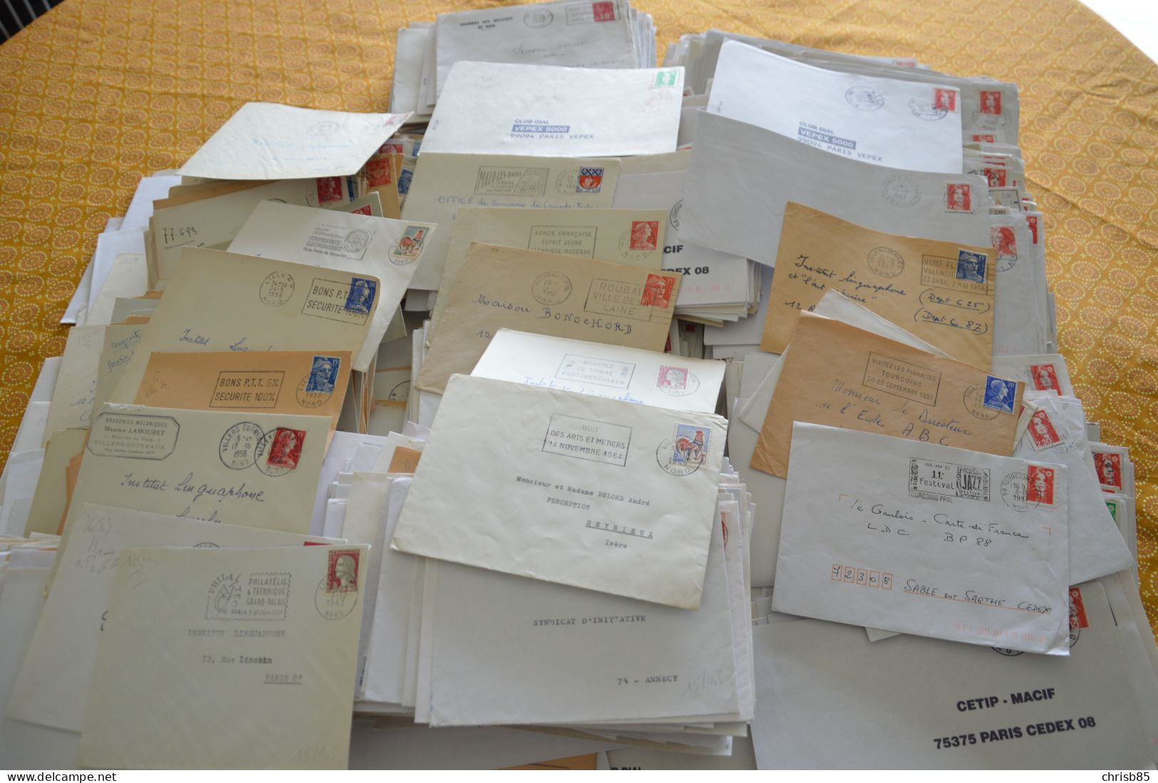 Lot Années 1950 1990 Oblitérations Département Du  NORD 59 Environ 2800 Enveloppes Entières - Handstempel