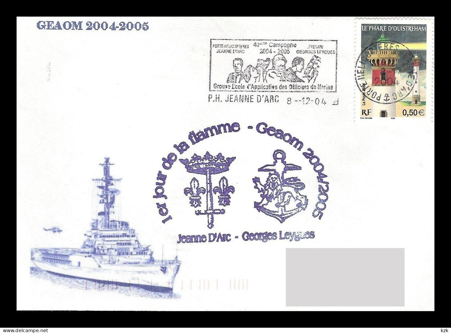 2 03	301	-	GEAOM 2004-05  -  Obl : 8/12/04 PJ De La Flamme - Correo Naval