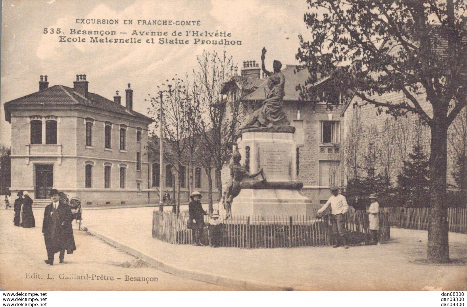 25 BESANCON AVENUE DE L'HELVETIE ECOLE MATERNELLE ET STATUE PROUDHON - Besancon