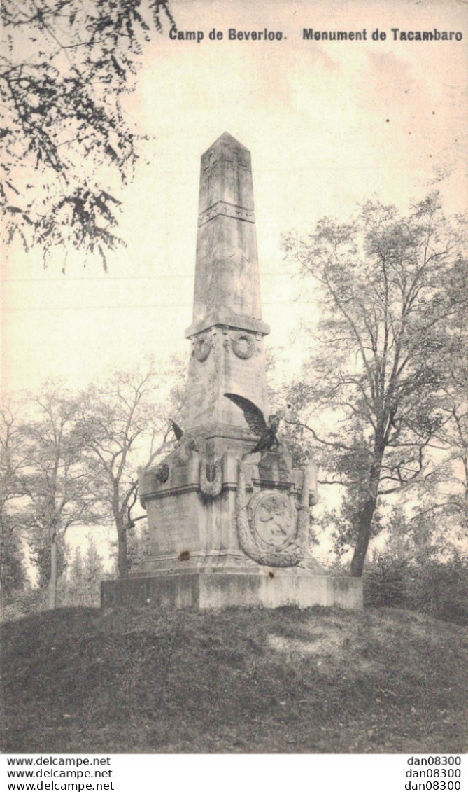 BELGIQUE CAMP DE BEVERLOO MONUMENT DE TACAMBARO - Leopoldsburg (Beverloo Camp)