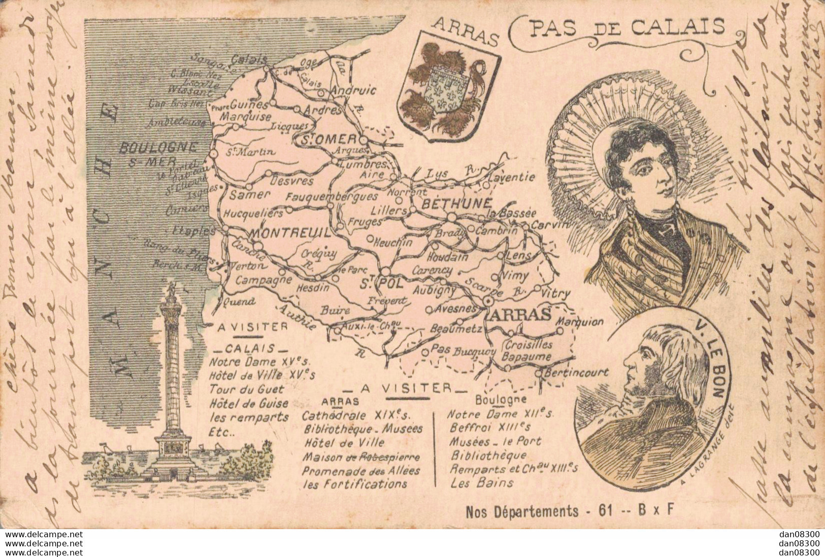 62 PAS DE CALAIS CARTE GEOGRAPHIQUE - Maps