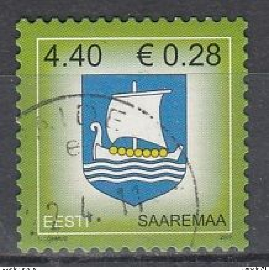 ESTONIA 575,used,falc Hinged - Boten