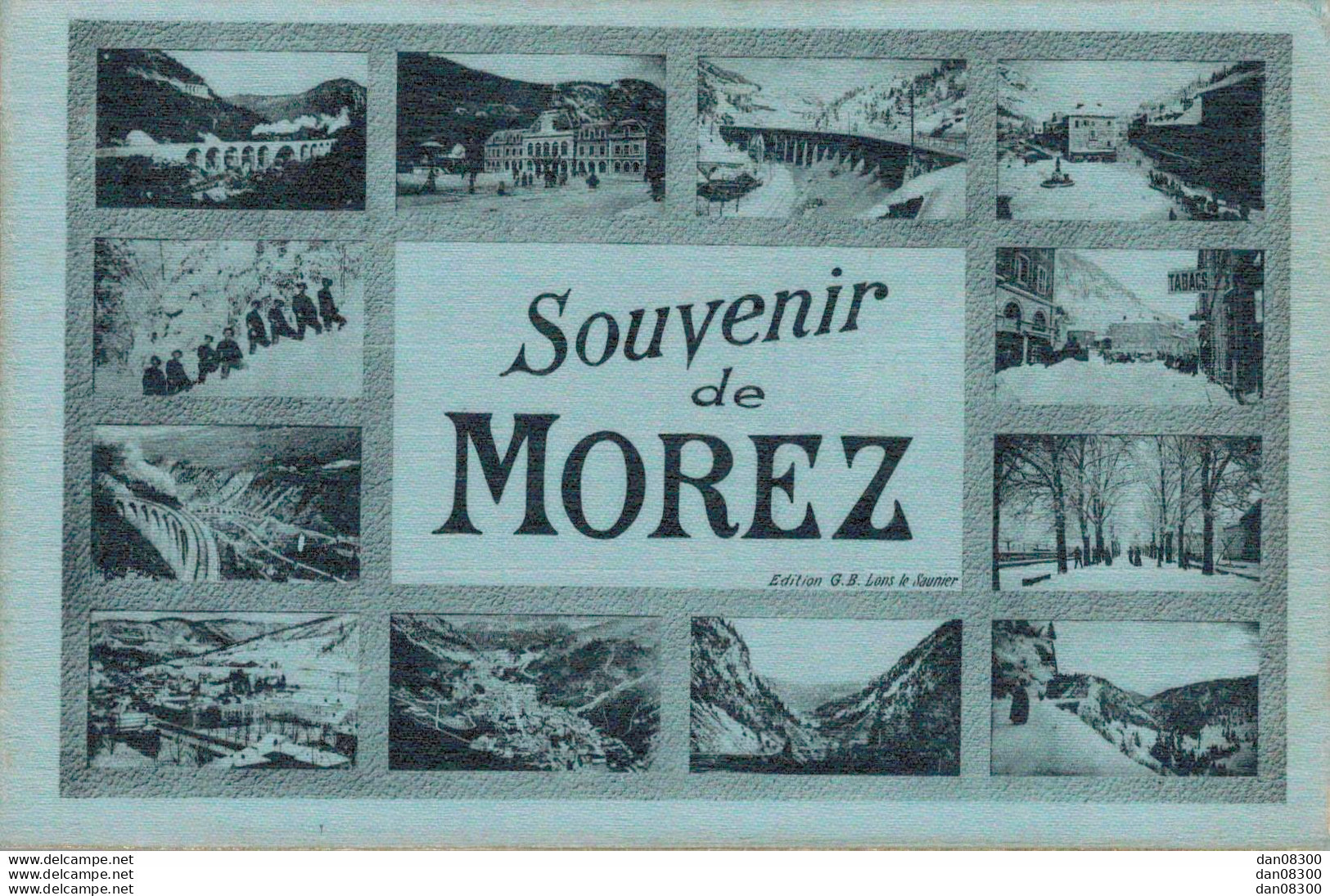 39 SOUVENIR DE MOREZ VUES MULTIPLES CARTE TOILEE - Morez